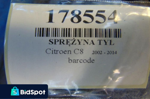 CITROEN C8 2.2HDI SPRĘŻYNA TYL