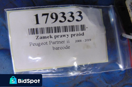 PEUGEOT PARTNER II ZAMEK PRAWY PRZÓD