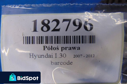 HYUNDAI I30 PÓŁOŚ PRAWA