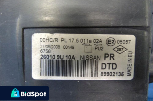 NISSAN NOTE I REFLEKTOR PRAWY 89902135