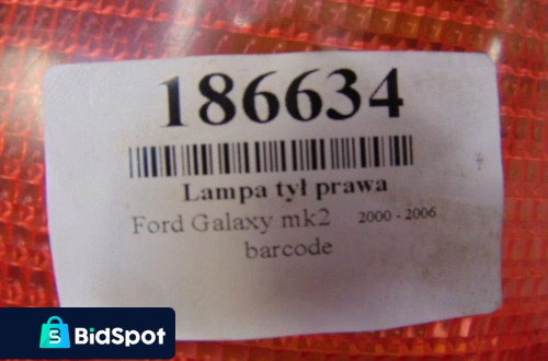 FORD GALAXY MK1 LAMPA TYL PRAWA