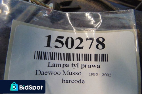 DAEWOO MUSSO LAMPA TYŁ PRAWA
