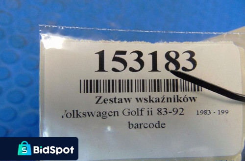 VOLKSWAGEN GOLF II LICZNIK 191919033MD