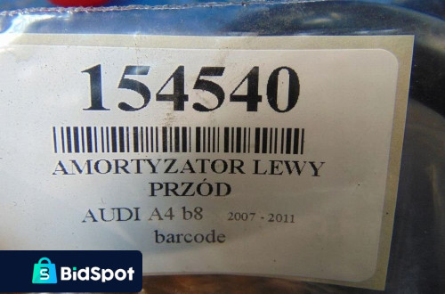 AUDI A4 B8 1.8 TFSI AMORTYZATOR LEWY PRZÓD 8K0413K