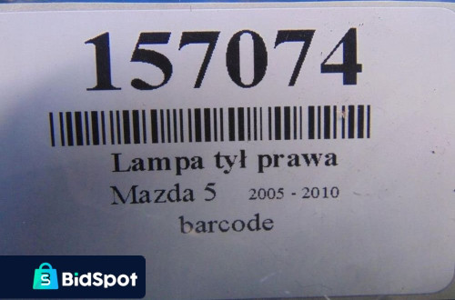 MAZDA 5 I LIFT LAMPA TYL PRAWA