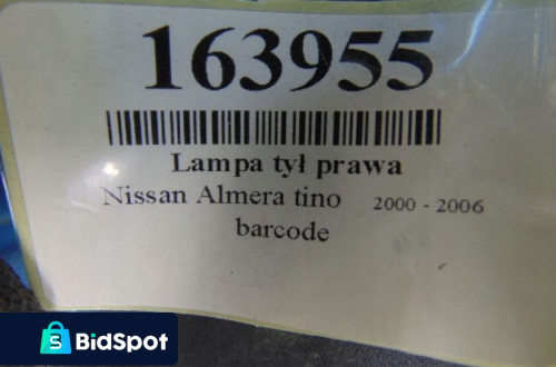 NISSAN ALMERA TINO LAMPA PRAWA TYŁ