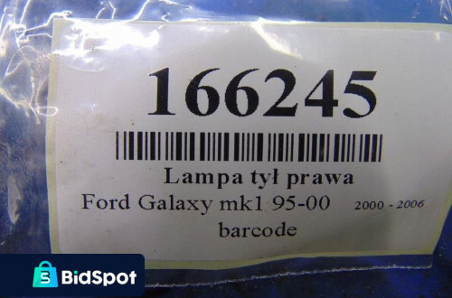 FORD GALAXY MK2 LAMPA TYL PRAWA STAN WIDOCZNY NA ZDJĘCIU