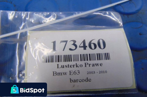 BMW E63 COUPE LUSTERKO PRAWE UK