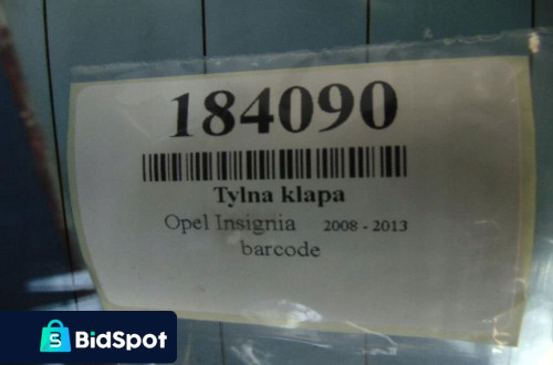 OPEL INSIGNIA A TYLNA KLAPA LAK Z177
