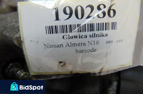 NISSAN ALMERA N16 LIFT GŁOWICA SILNIKA 1.5DCI K9K