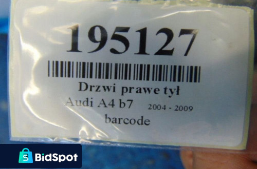AUDI A4 B7 DRZWI PRAWY TYŁ LY9B