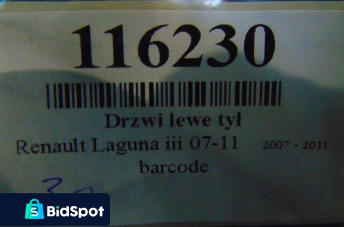 RENAULT LAGUNA III DRZWI LEWY TYŁ