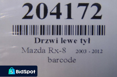 MAZDA RX-8 DRZWI LEWY TYŁ