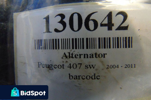 PEUGEOT 407 1.6HDI ALTERNATOR 9646321780