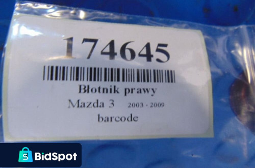 MAZDA 3 I LIFT BŁOTNIK PRAWY