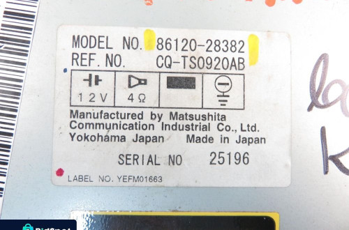 RADIO TOYOTA PREVIA 8612028382