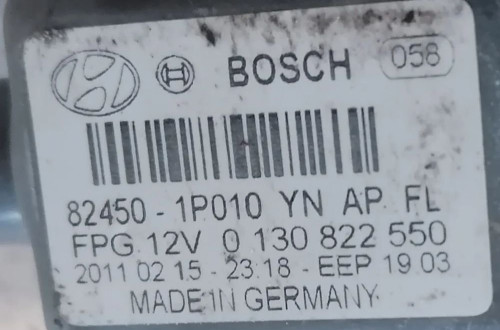 KIA VENGA 11r SILNICZEK SZYBY LEWY PRZÓD 82450-1P010