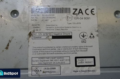 RADIO TOYOTA YARIS III LIFT 86120-0DC20