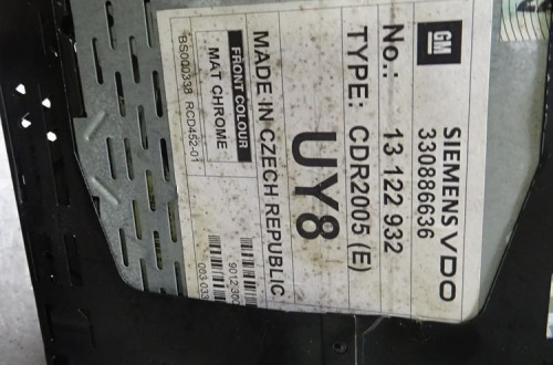 OPEL MERIVA A 03-05 1.7 CDTI RADIO 13122932