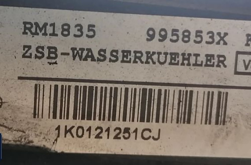 VW EOS 06r 2.0 FSI CHŁODNICA WODY 1K0121251CJ