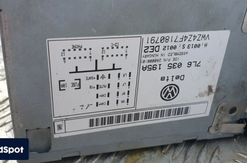 vw touareg radioodtwarzacz radio cd delta 7l6035195a