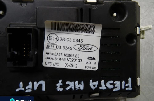 FORD FIESTA MK7 LIFT 12-17 1.6 TDCI WYŚWIETLACZ BA6T-18B955BB