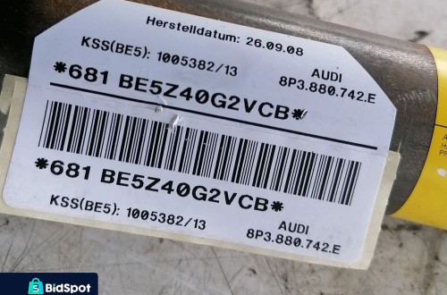 AUDI A3 8P 08r 3D KURTYNA AIRBAG PRAWA 8P3880742E