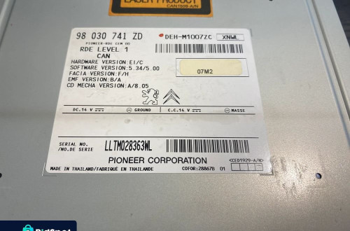 RADIO PEUGEOT 208 2008 KOMPLET PRZEWODY RAMKA RADIA 98030741ZD SPRAWNE 100%