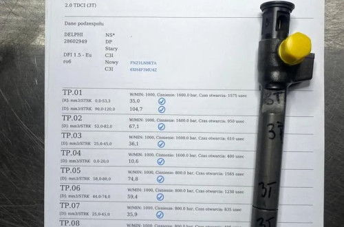 WTRYSKIWACZ TEST 2.0 TDCI 28602949 WTRYSK IMA FORD MONDEO MK5 GALAXY 28602949 28319898 EG1Q-9F593-AB E1GQ9F593AA