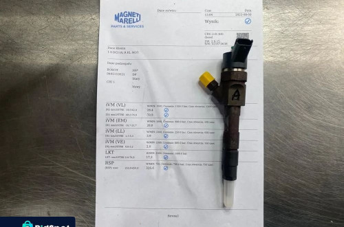 WTRYSKIWACZ TEST 1.9 DCI 0445110021 WTRYSK NOWY ROZPYLACZ VOLVO S40 LAGUNA II TRAFIC MASTER 7700111014 0445110146