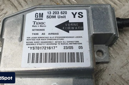 opel meriva a sensor modul poduszek powietrznych airbag 13203620