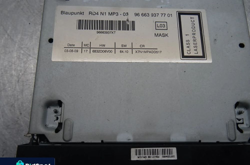 CITROEN BERLINGO II 08-12 RADIO CD MP3 9666393777
