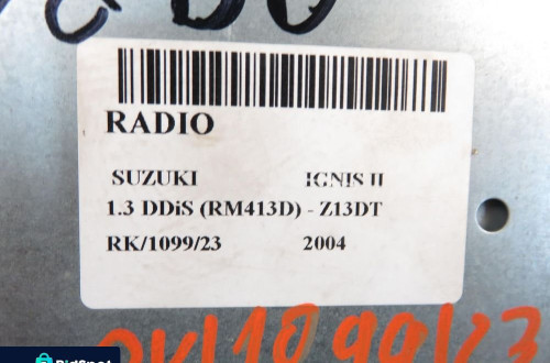 RADIO SUZUKI IGNIS II (MH) 3910186G10 ROZKODWANE