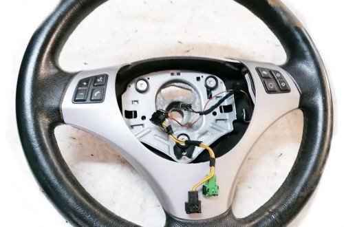 BMW 3 E90 E91 05r KIEROWNICA SKÓRA SKÓRZANA