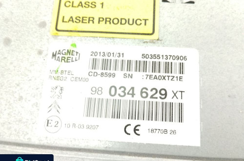 RADIO NAWIGACJA GPS CITROEN C4 PICASSO I LIFT (2010-2013) 98034629XT RNEG2