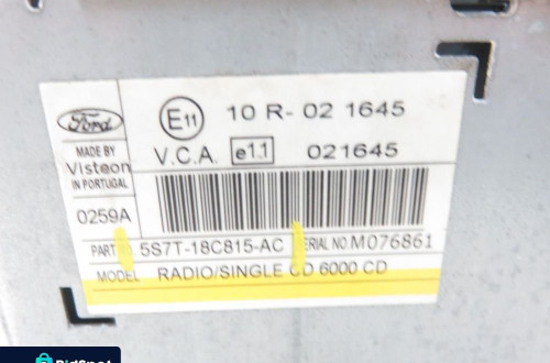 RADIO FORD MONDEO MK3 III 5S7T18C815AC + KOD