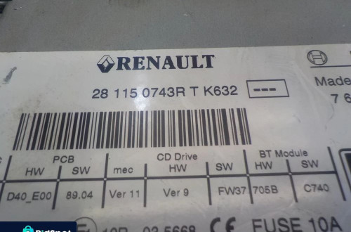 RENAULT RADIOODTWARZACZ 281159389R, 281150743R, 281155040R