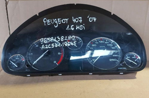 Peugeot 407 1.6hdi '07r licznik zegary 9658138280