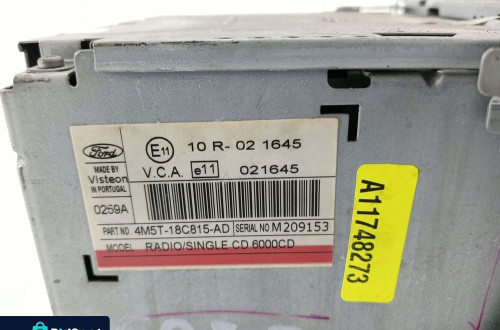 RADIO FORD FOCUS MK2 (2004-2007) 1.6 TDCI 90KM 4M5T-18C815-AD