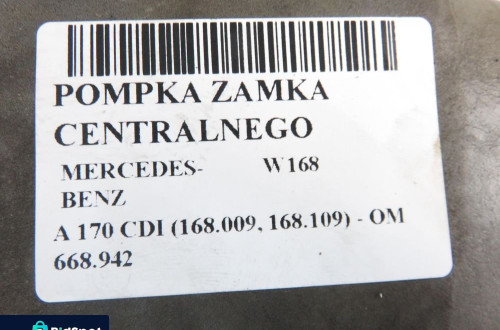 POMPKA ZAMKA CENTRALNEGO MERCEDES W168 1688000348