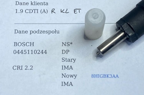 WTRYSKIWACZ TEST NOWY ROZPYLACZ 1.9 JTD 0445110244 WTRYSK SPRAWDZONE IMA ALFRA ROMEO 159 FIAT CROMA 0445110276